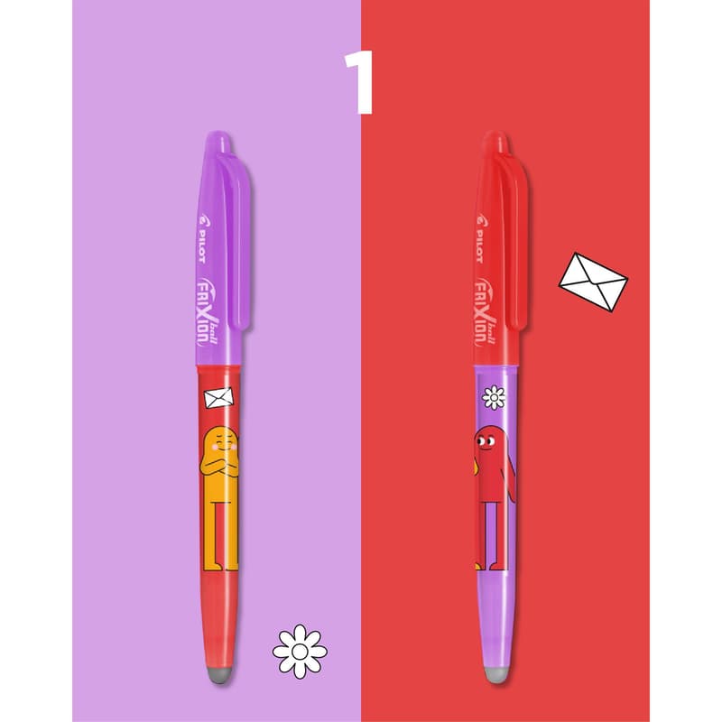 Pilot FriXion Ball Best Friends 07 / 0.35 mm, red/purple