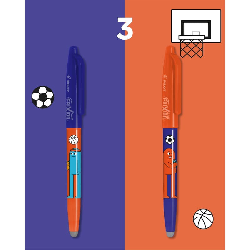 Pilot FriXion Ball Best Friends modrá/oranžová, šířka stopy 0,35 mm, šířka hrotu 0,7 mm