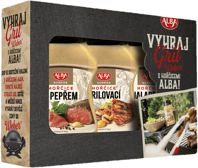 Alba Mix hořčice multipack (3×350 g)
