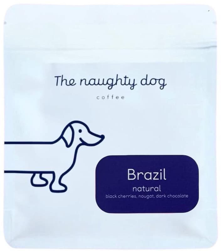 The Naughty Dog Brazil espresso whole bean coffee