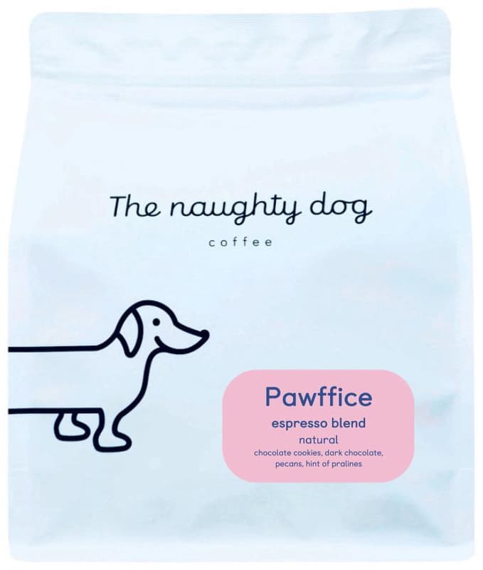 The Naughty Dog Pawffice Espresso Blend zrnková káva
