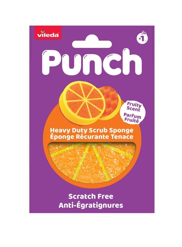Vileda Punch orange sponge