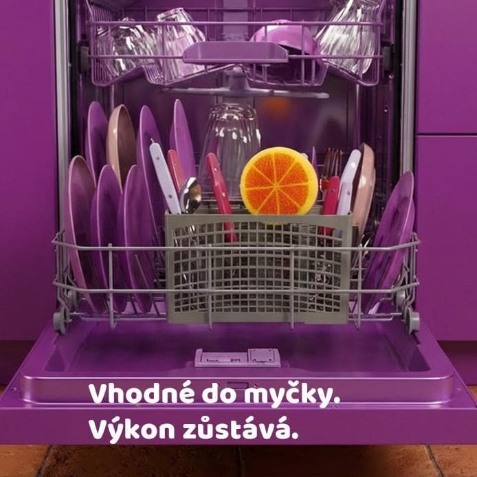 Vileda Punch orange sponge