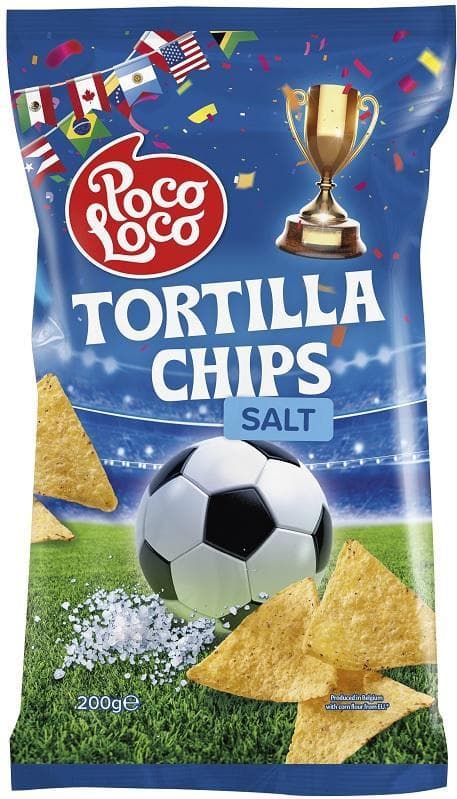 Poco Loco Football tortilla chips salted