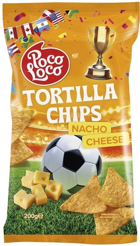 Poco Loco Football tortilla chips cheese flavour