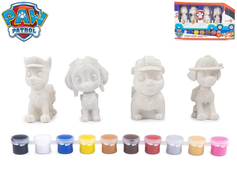 Paw Patrol Malování na figurku 4ks v krabičce