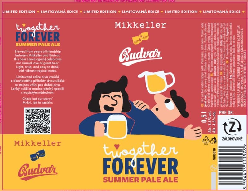 Budvar x Mikkeller Twogether Forever summer ale can