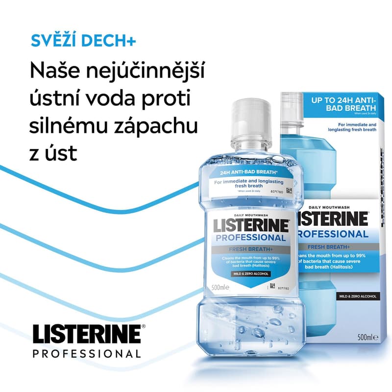 Listerine Professional Fresh Breath+ ústní voda
