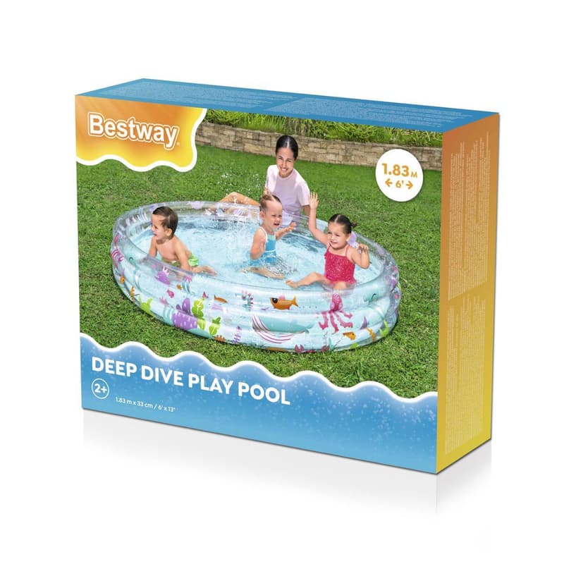Bestway Deep Dive inflatable paddling pool, diameter 1. 83 m, height 33 cm