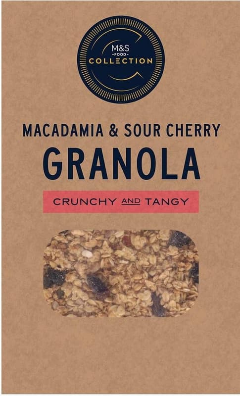 Marks & Spencer Celozrnné ovesné vločky s medem, makadamy, višněmi a brusinkami