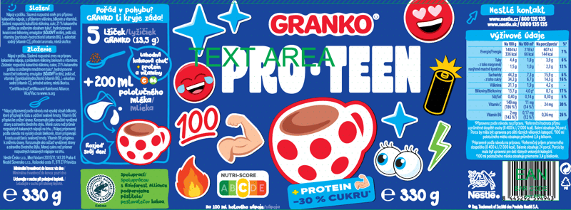 Granko Pro-teen Instant cocoa drink with protein