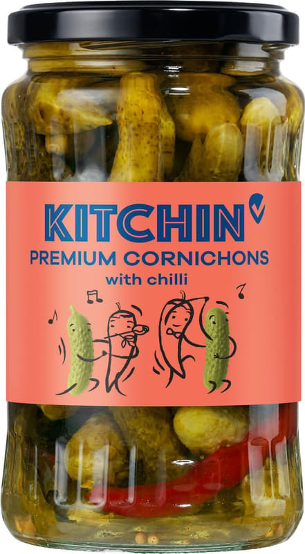 Kitchin Premium cornichons with chili