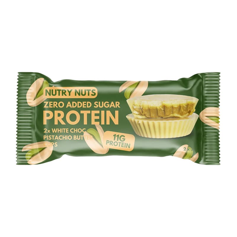 Nutry Nuts Proteinové košíčky Bílá čokoláda s pistáciovým krémem 2x21g