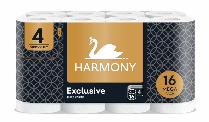 Harmony Exclusive Pure White toilet paper 4ply