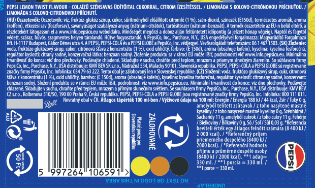 Pepsi Cola Twist Lemon can