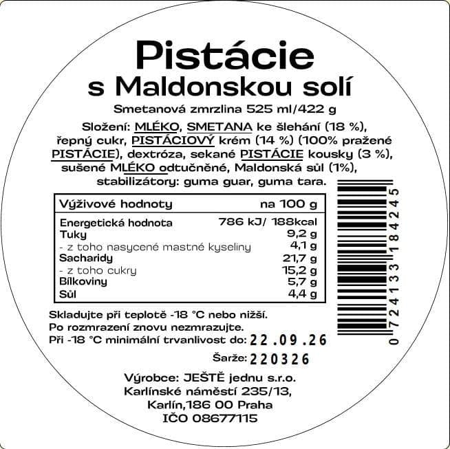 Ještě jednu Pistachio Ice Cream with Maldon Salt