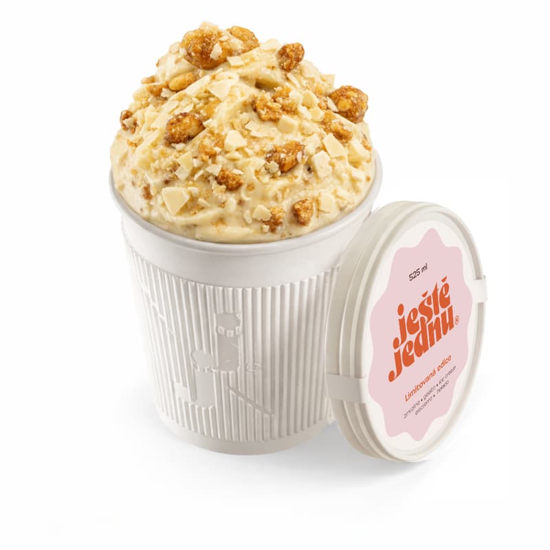 Ještě jednu Ice cream White chocolate and caramelized almonds