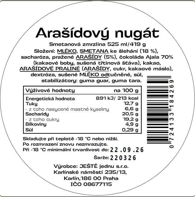 Ještě jednu Peanut Nougat Ice Cream