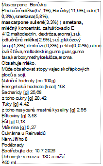 Cukrárna u Reinvaldů Mascarpone Borůvka zmrzlina