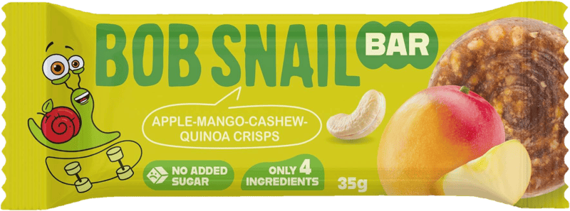 Šnek Bob Ovocná tyčinka jablko, mango s kešu a quinoou