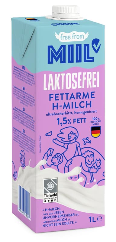Miil UHT trvanlivé mléko polotučné bez laktózy 1,5%