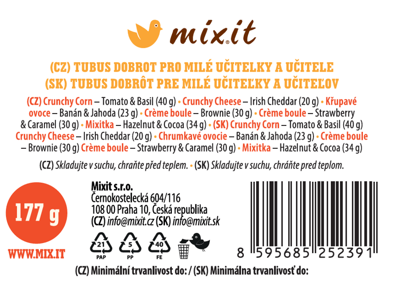 Mixit Tubus dobrot pro milé učitelky a učitele