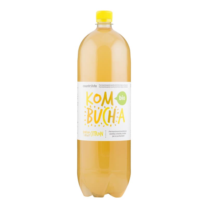 Country Life BIO Kombucha bancha s příchutí citron