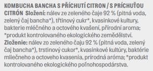 Country Life BIO Kombucha bancha s příchutí citron