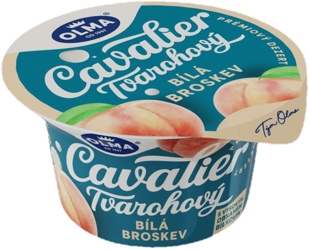 Olma Cavalier curd dessert white peach