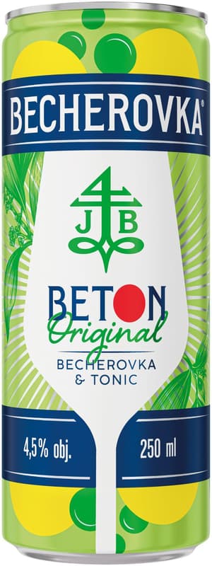 Becherovka Beton Original & Tonic 4,5% – plech