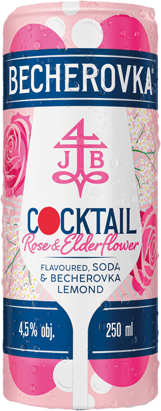 Becherovka RTD Cocktail Rose & Elderflower flavoured 4,5%