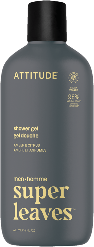 Men’s shower gel Attitude Super leaves - amber and citrus