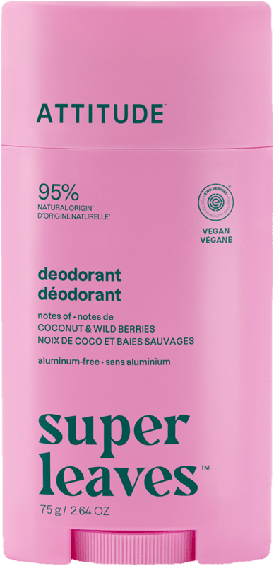 Attitude Super Leaves deodorant bez hliníku kokos a lesní plody