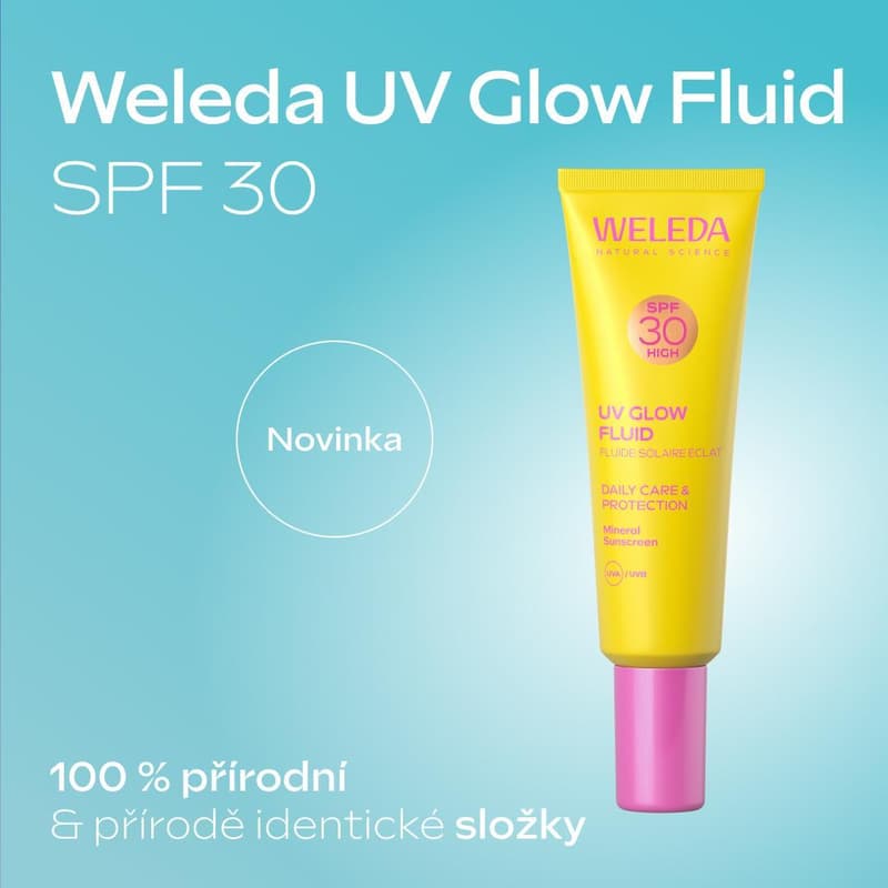 Weleda UV Glow Fluid pleťový opalovací krém SPF 30
