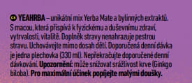 YEAHRBA Mate energy Maracuja perlivá – plech