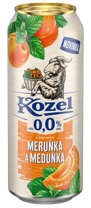 Velkopopovický Kozel Non-Alcoholic Beer Apricot & Lemon Balm 4 x 0.5L Can