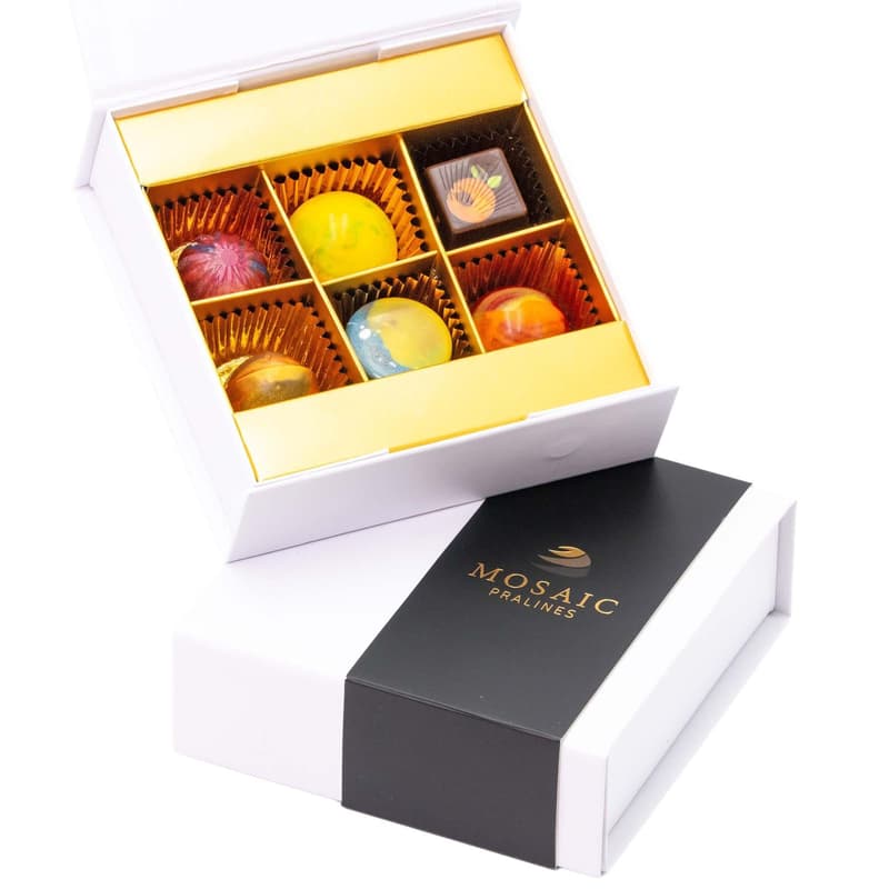 Mosaic Pralines Kolekce plněných čokoládových pralinek 6 ks