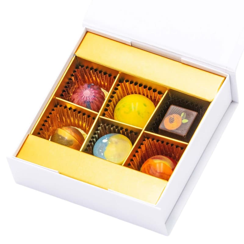 Mosaic Pralines Kolekce plněných čokoládových pralinek 6 ks