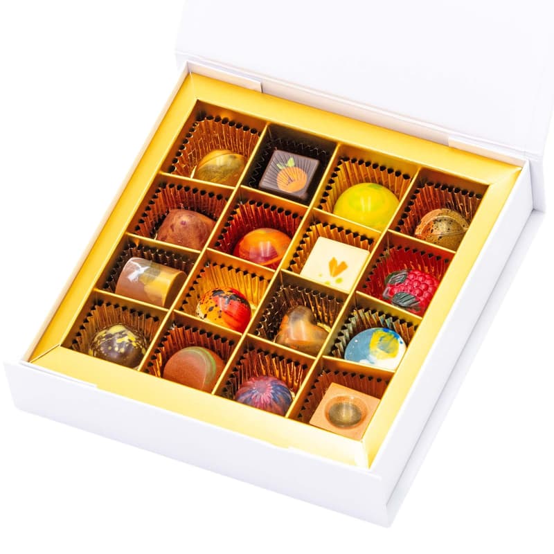 Mosaic Pralines Kolekce plněných čokoládových pralinek 16 ks