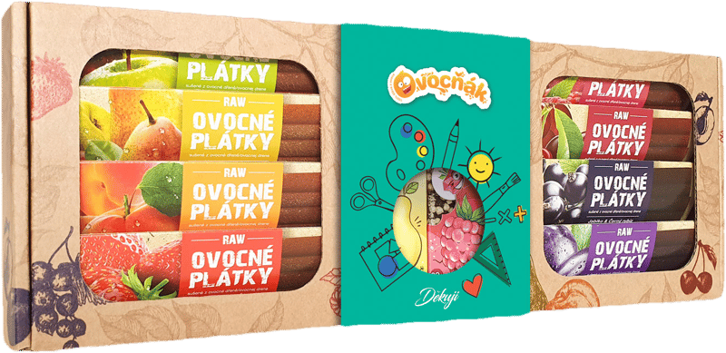 Ovocňák Dárková sada s plátky a pufy - pro učitele