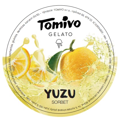 Tomivo Gelato Yuzu sorbet zmrzlina