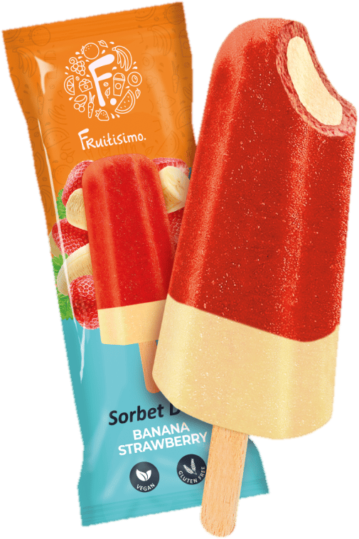 Fruitisimo Banán a jahoda sorbet