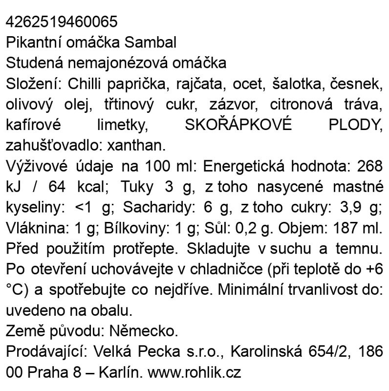 Roots Radicals Sambal pikantní omáčka