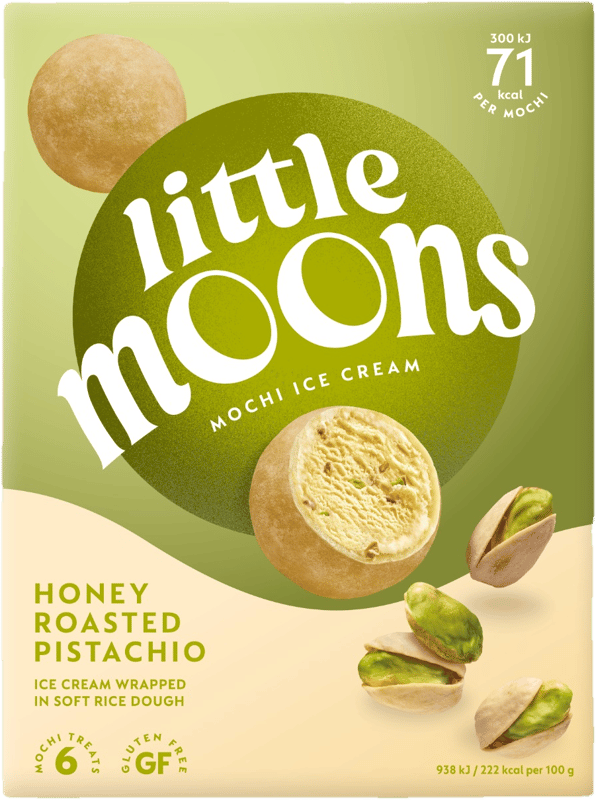 Little Moons Medové pražené pistácie mochi se zmrzlinou