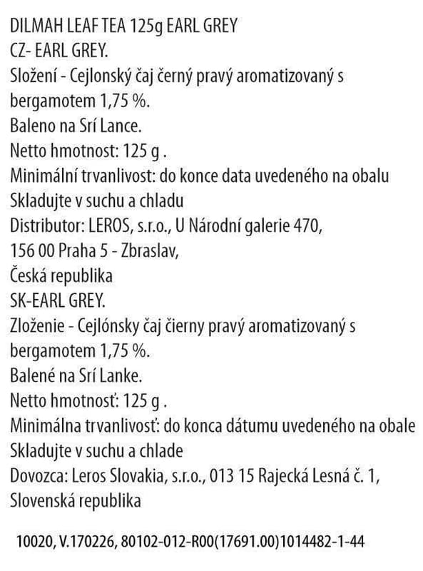Dilmah Earl Grey – sypaný čaj