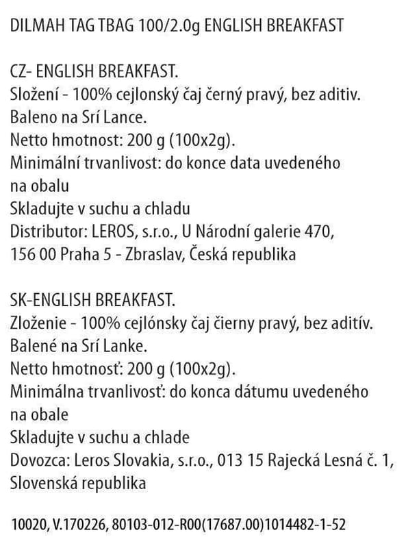 Dilmah English Breakfast černý čaj