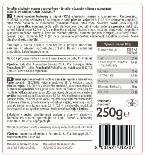 Ca'Pricci Tortellini Kuře a rozmarýn