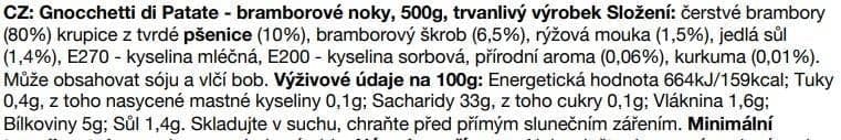 RUMMO Gnocchetti di Patate bramborové noky