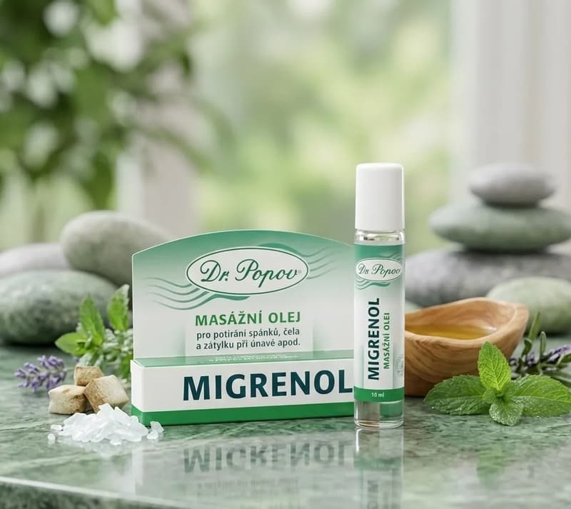 Dr.Popov Migrenol roll-on masážní olej 10ml