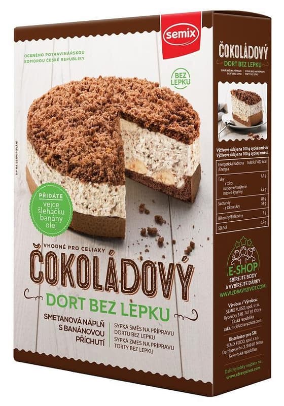 Semix Čokoládový dort s náplní bez lepku